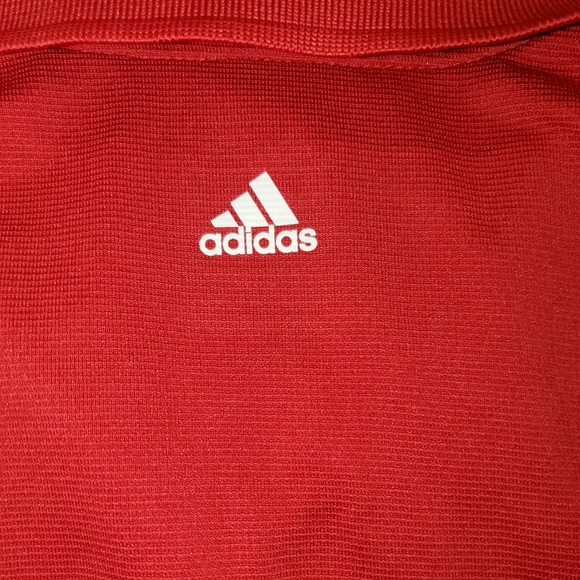 ADIDAS Climalite Golf Embroidered U.S. Navy Seabees Red Polo R.E.D. size Small - Picture 6 of 6